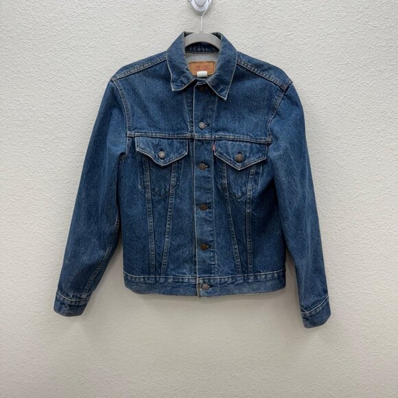 VTG Levis Type III 3 Blue Denim Trucker Jean Jacket 70595 0213 Mens 38 USA Made - Picture 1 of 9